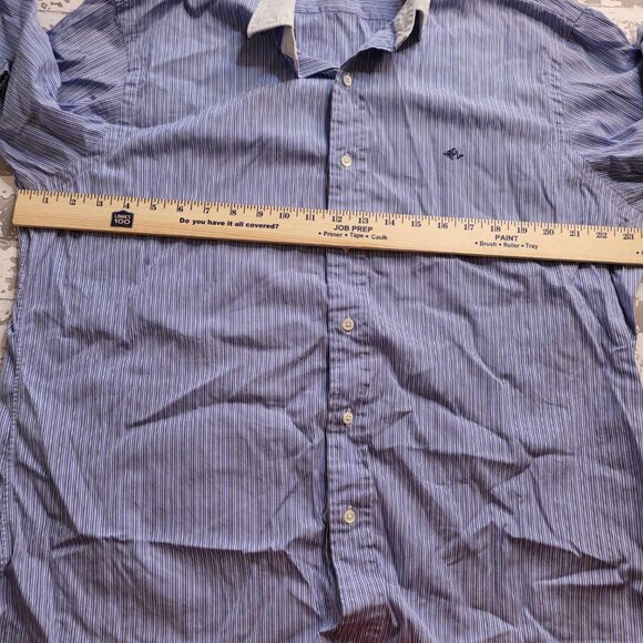 Polo Ralph Lauren Blue Striped Button Down Men's XL - Picture 5 of 5